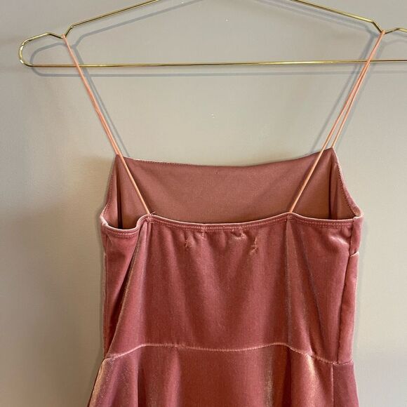 Urban Outfitters Mauve Pink Velvet Spaghetti Strap Mini Dress | SZ XS - Picture 12 of 14